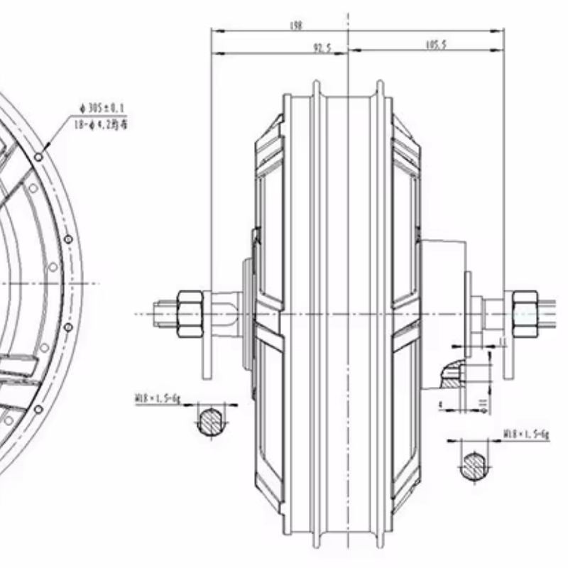 มอเตอร์ QS รุ่น 273 72v-144v ม - Qs Motor 273 8000W Hub Motor บทวิจารณ์และราคา